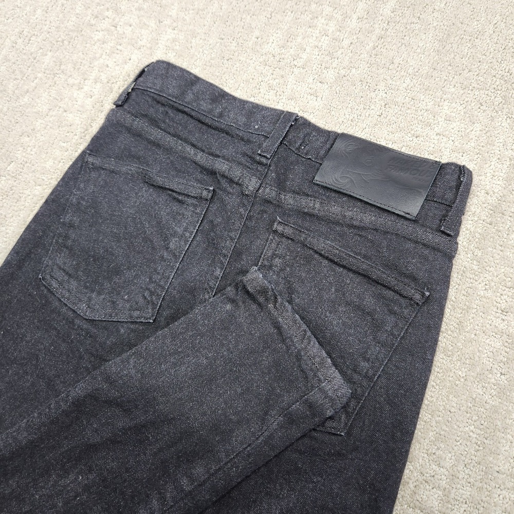 Naked & Famous Jeans Men 29x34 Ash Black Stretch Super Guy Slim Fit Raw Denim